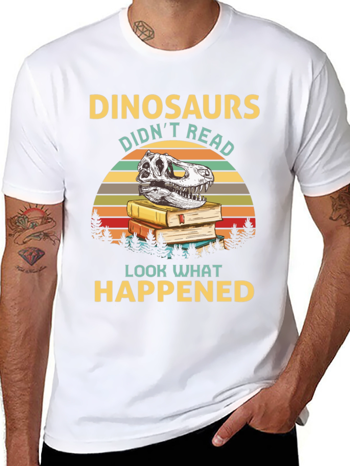 Dinosaurs Didnt Read Graphic Tee