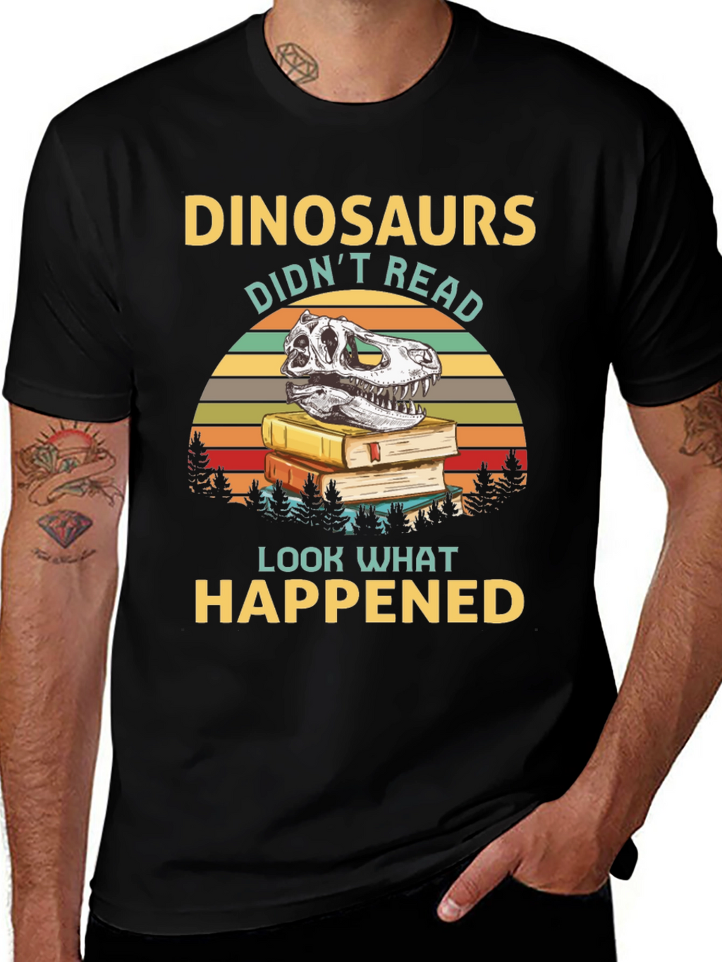 Dinosaurs Didnt Read Graphic Tee