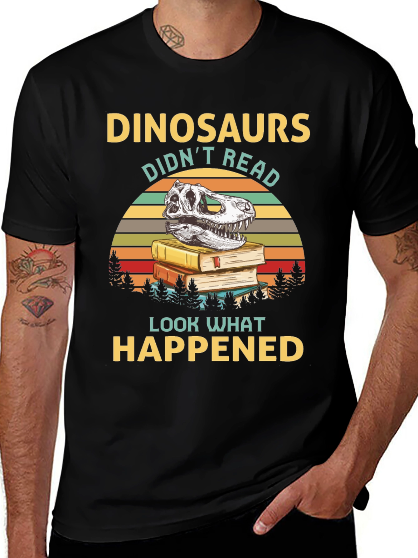 Dinosaurs Didnt Read Graphic Tee