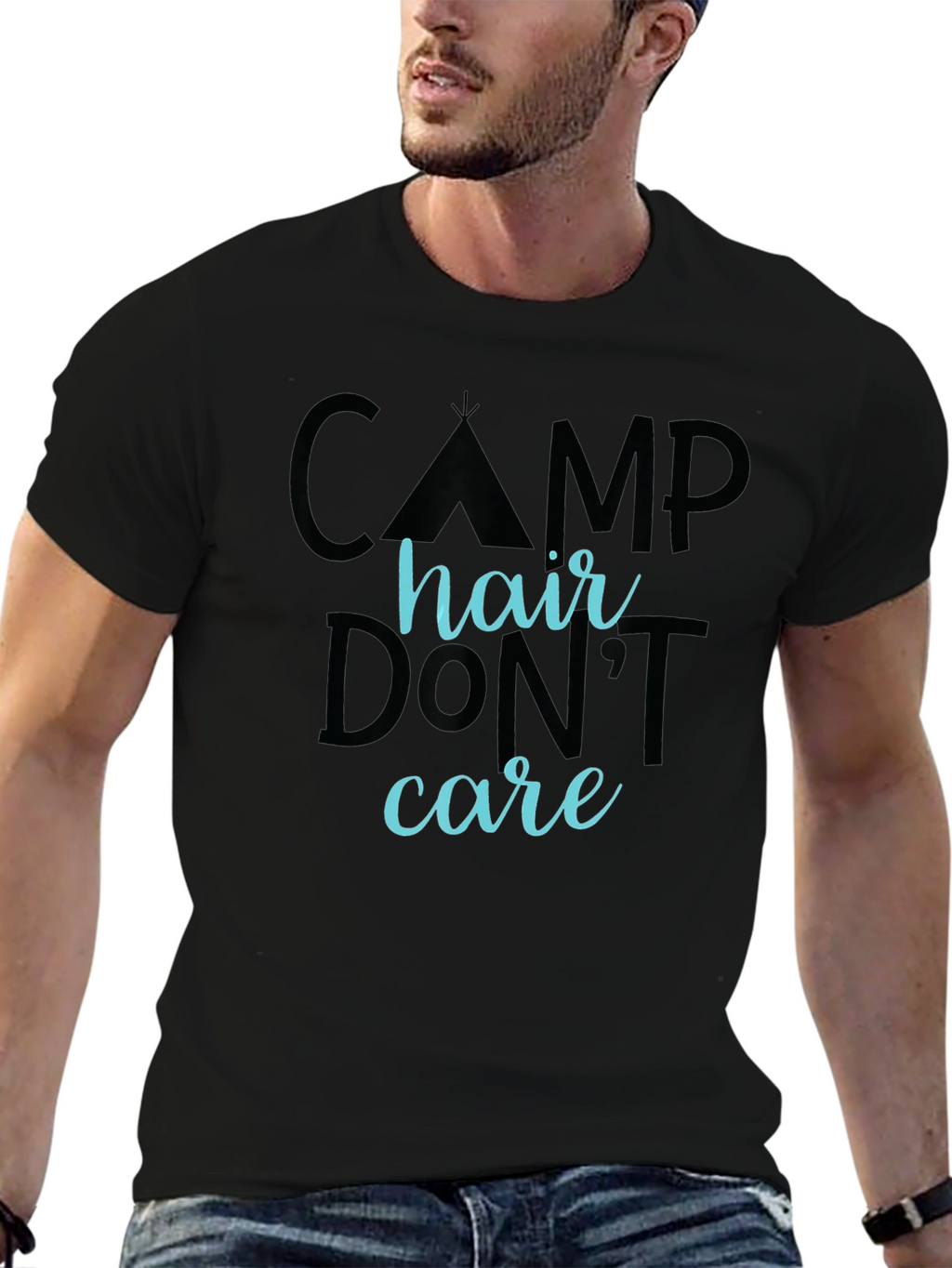 Camp Hair Dont Care Graphic T-Shirt