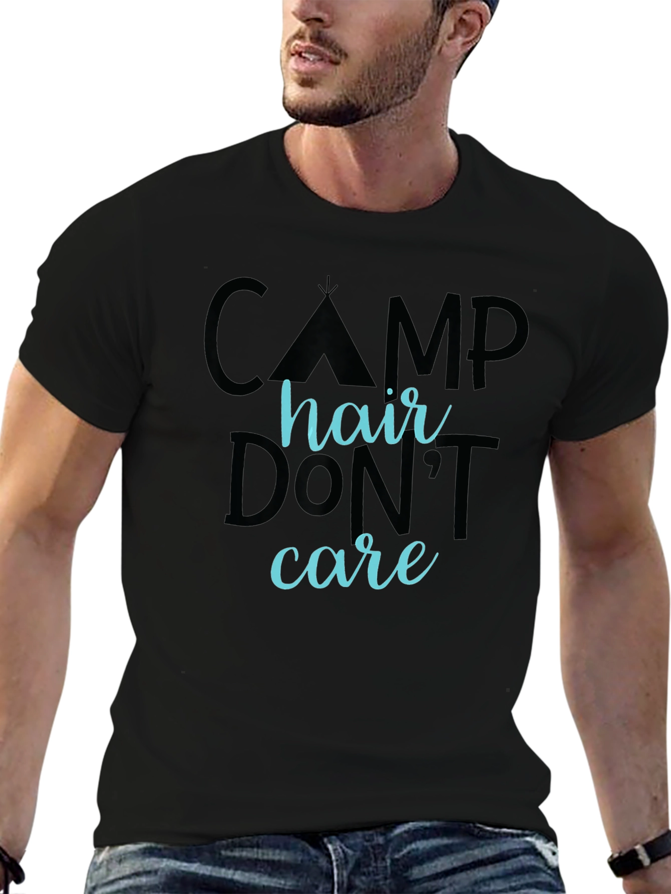 Camp Hair Dont Care Graphic T-Shirt