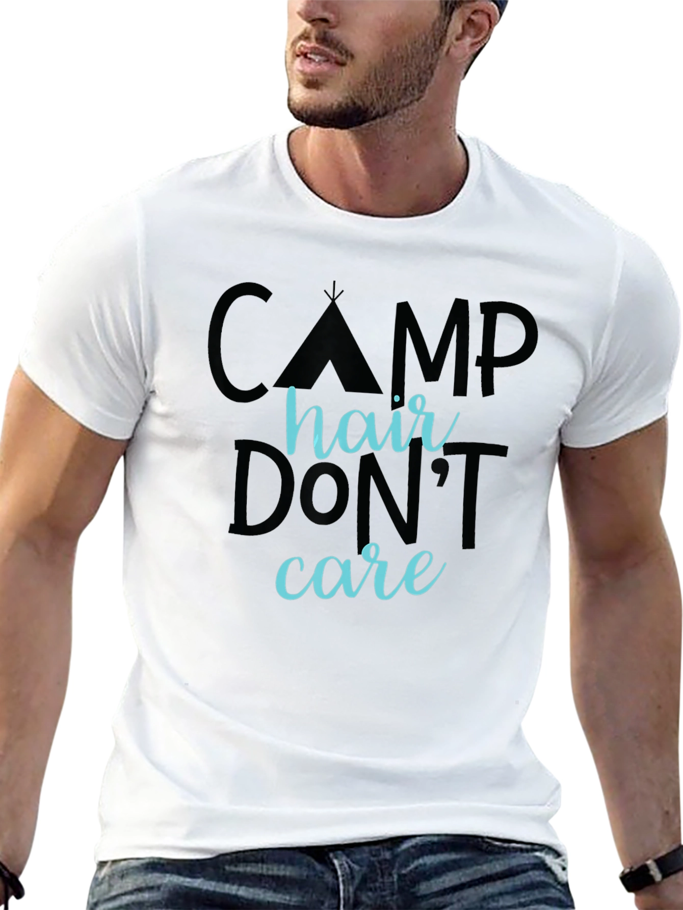 Camp Hair Dont Care Graphic T-Shirt