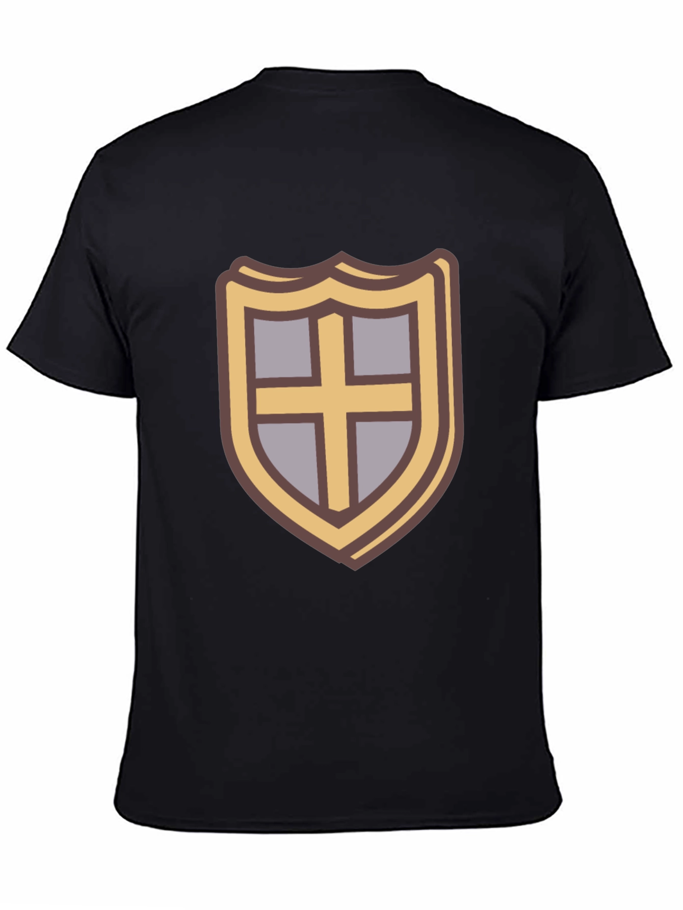 Shield Emblem T-Shirt - Casual Black Tee