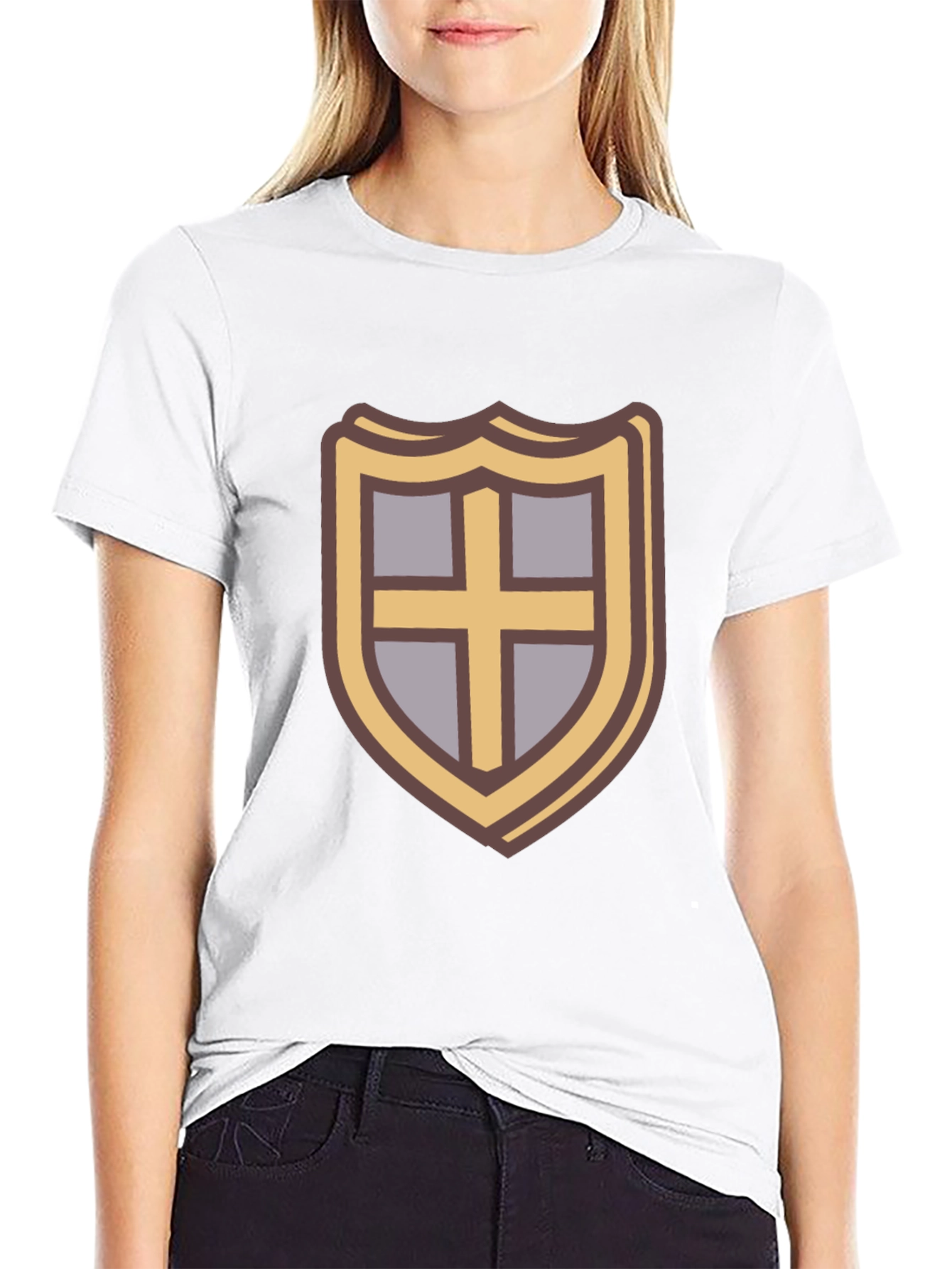Shield Emblem T-Shirt - Casual Black Tee
