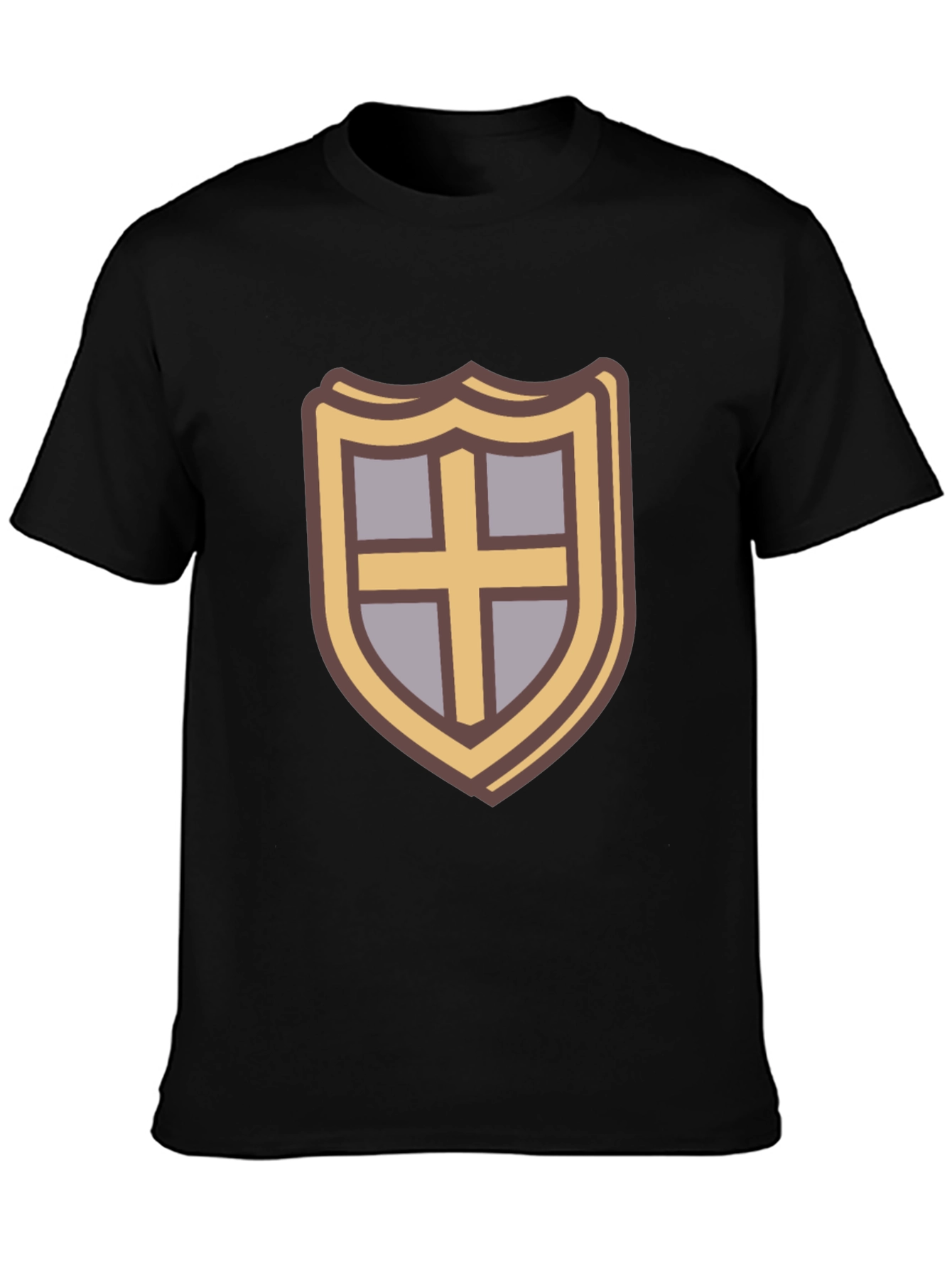 Shield Emblem T-Shirt - Casual Black Tee