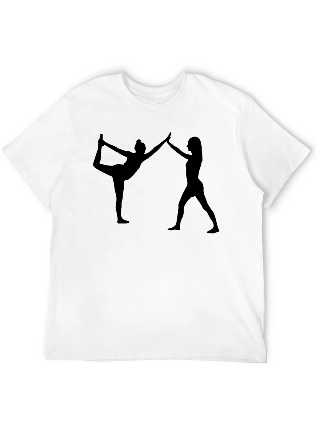 Yoga Silhouette Graphic Print Black T-Shirt