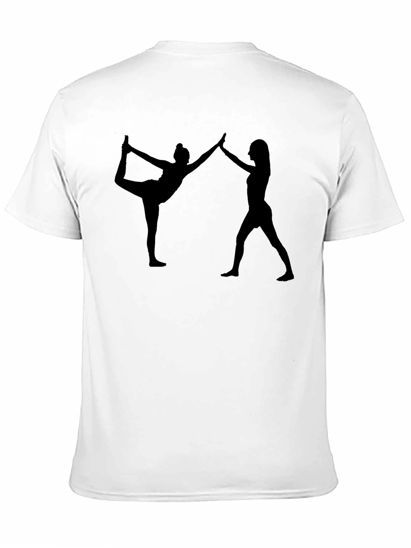 Yoga Silhouette Graphic Print Black T-Shirt