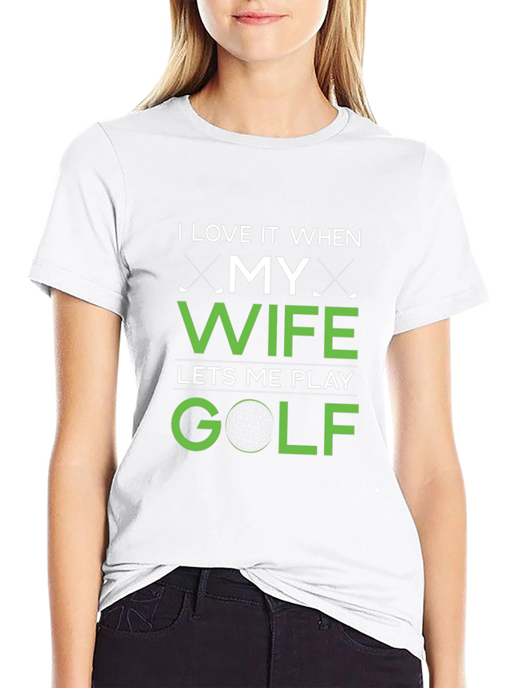 Funny Golf T-Shirt - I Love My Wife