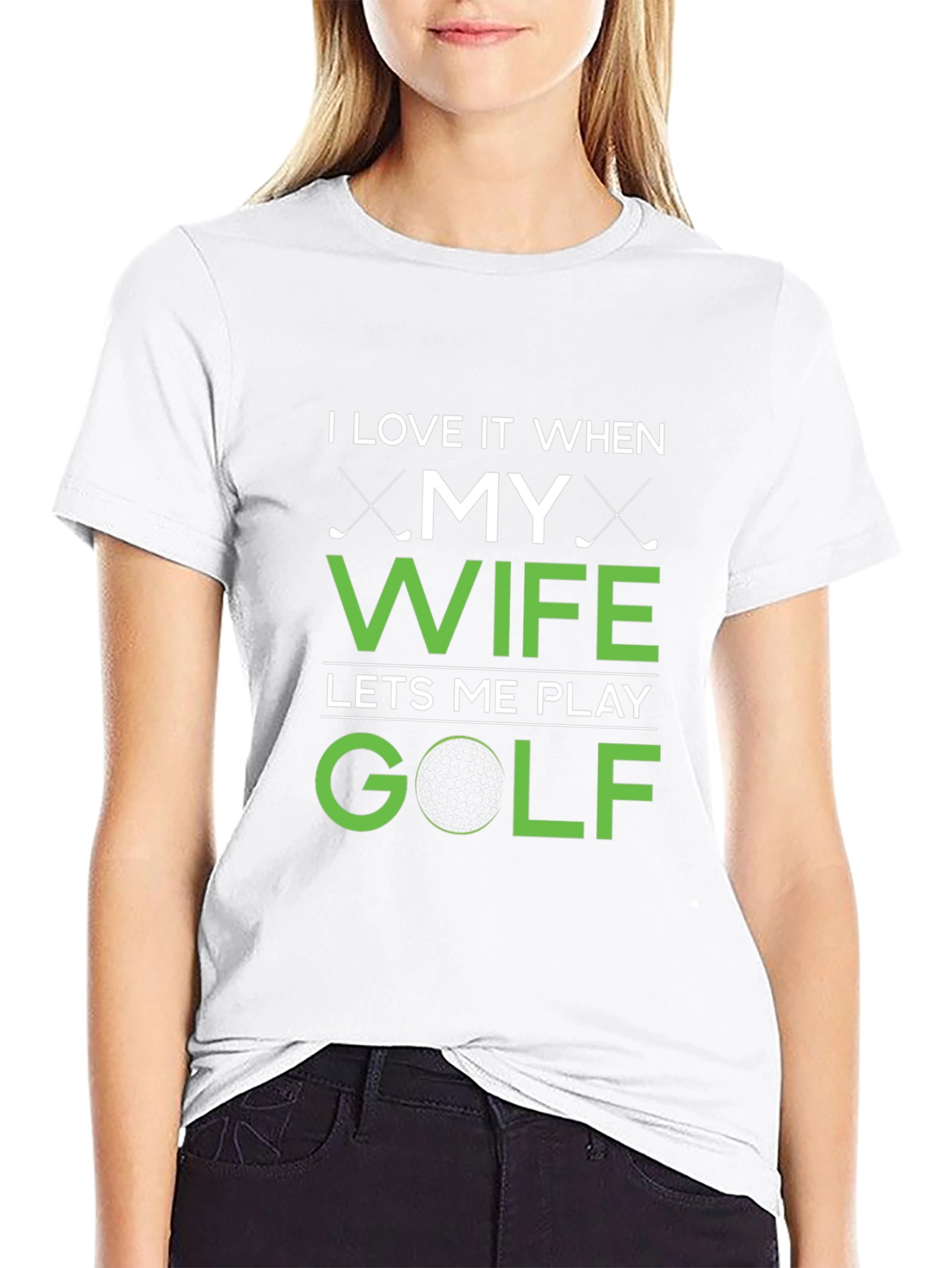 Funny Golf T-Shirt - I Love My Wife