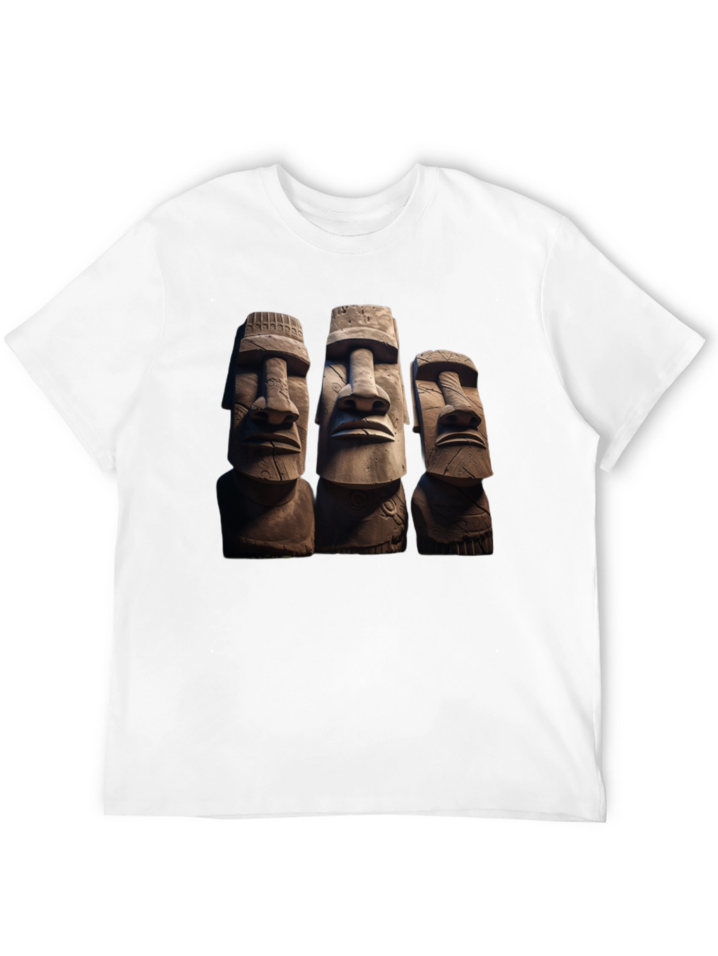 Moai Head T-Shirt - Easter Island Statues Graphic Tee