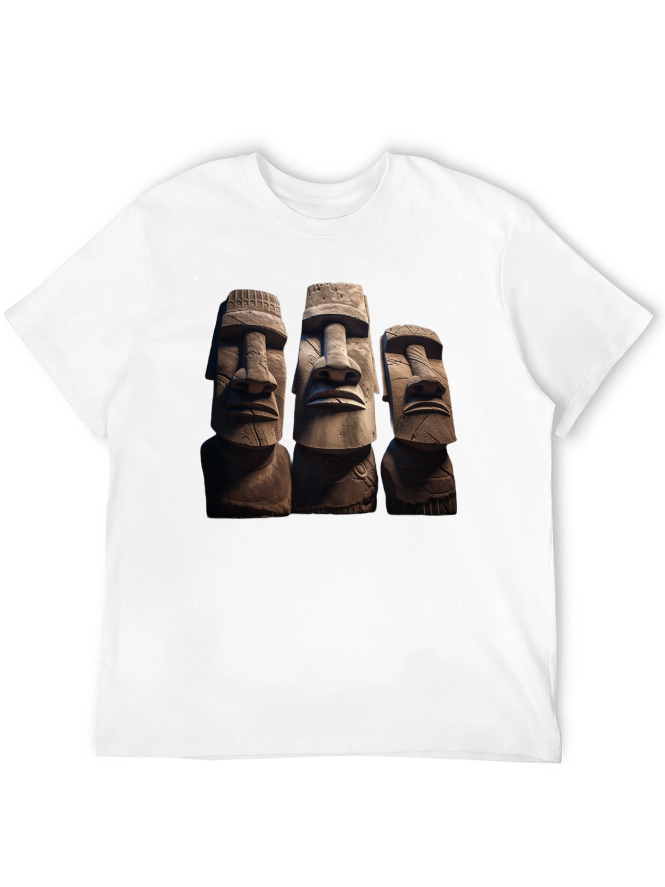 Moai Head T-Shirt - Easter Island Statues Graphic Tee