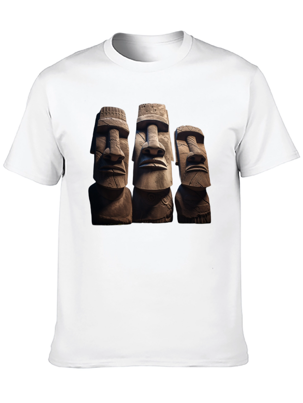 Moai Head T-Shirt - Easter Island Statues Graphic Tee