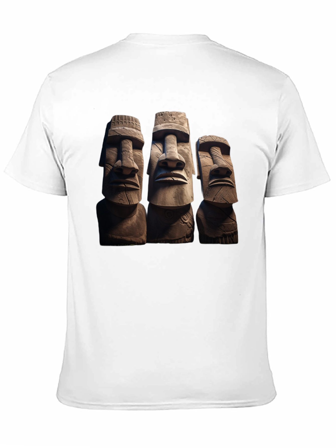 Moai Head T-Shirt - Easter Island Statues Graphic Tee