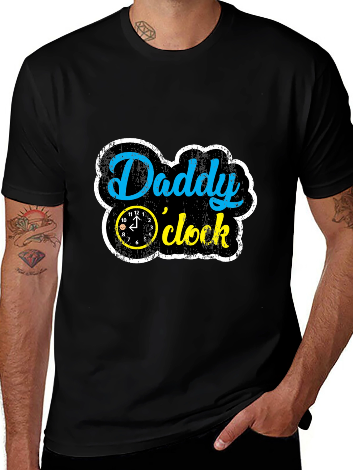 Daddy OClock Graphic T-Shirt - Fun Dad Tee