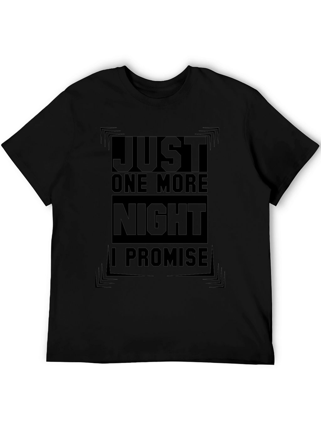 Just One More Night Black Graphic Tee