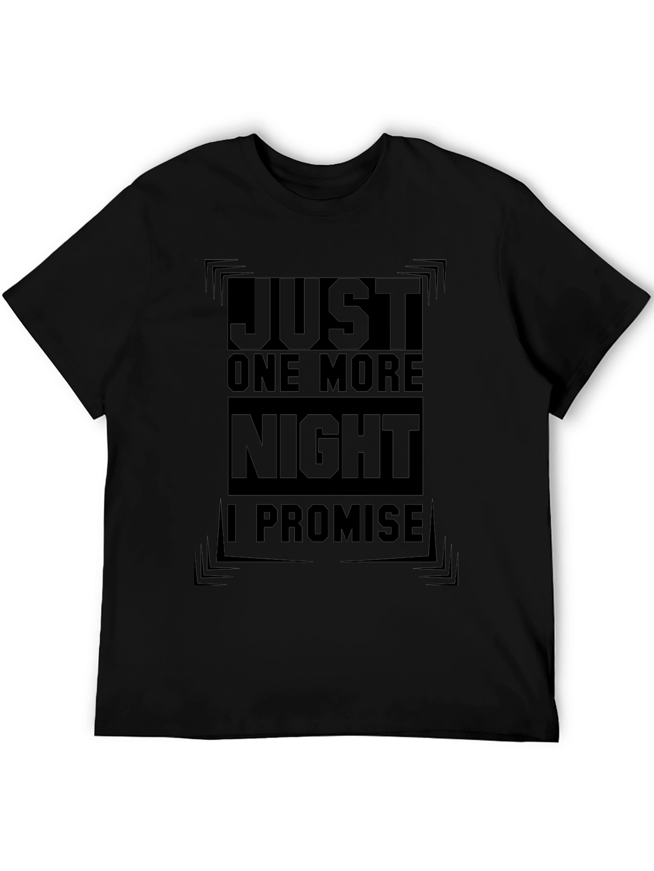 Just One More Night Black Graphic Tee