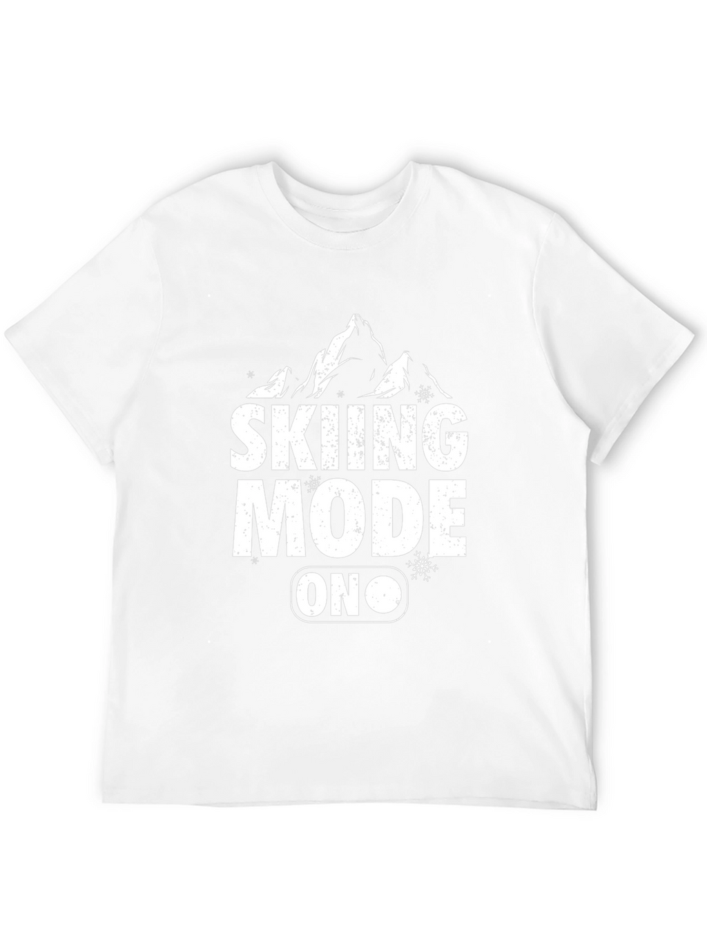 Skiing Mode On Black Graphic T-Shirt