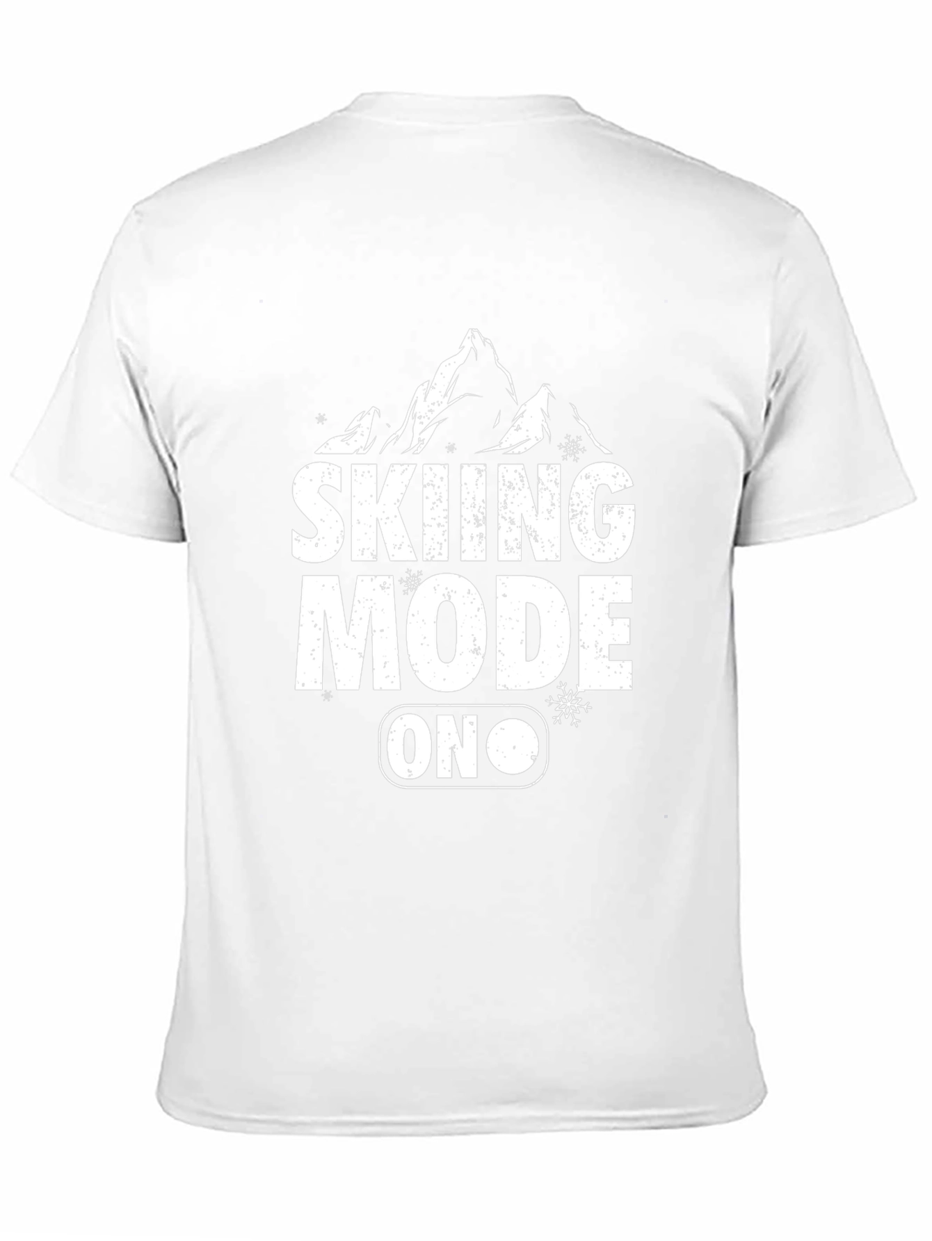 Skiing Mode On Black Graphic T-Shirt