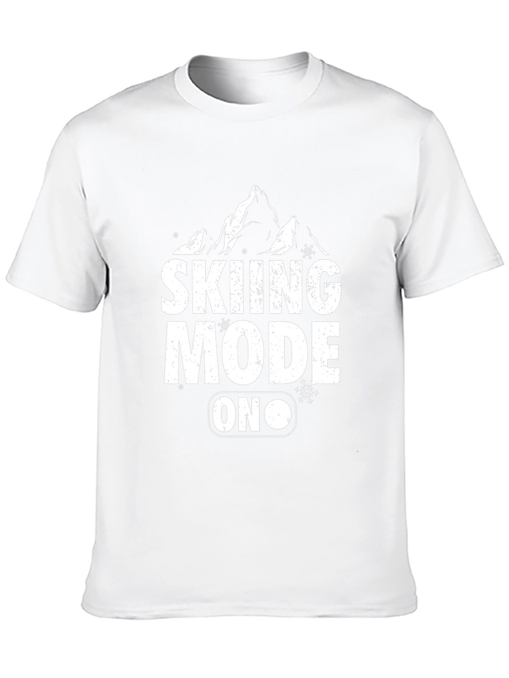 Skiing Mode On Black Graphic T-Shirt
