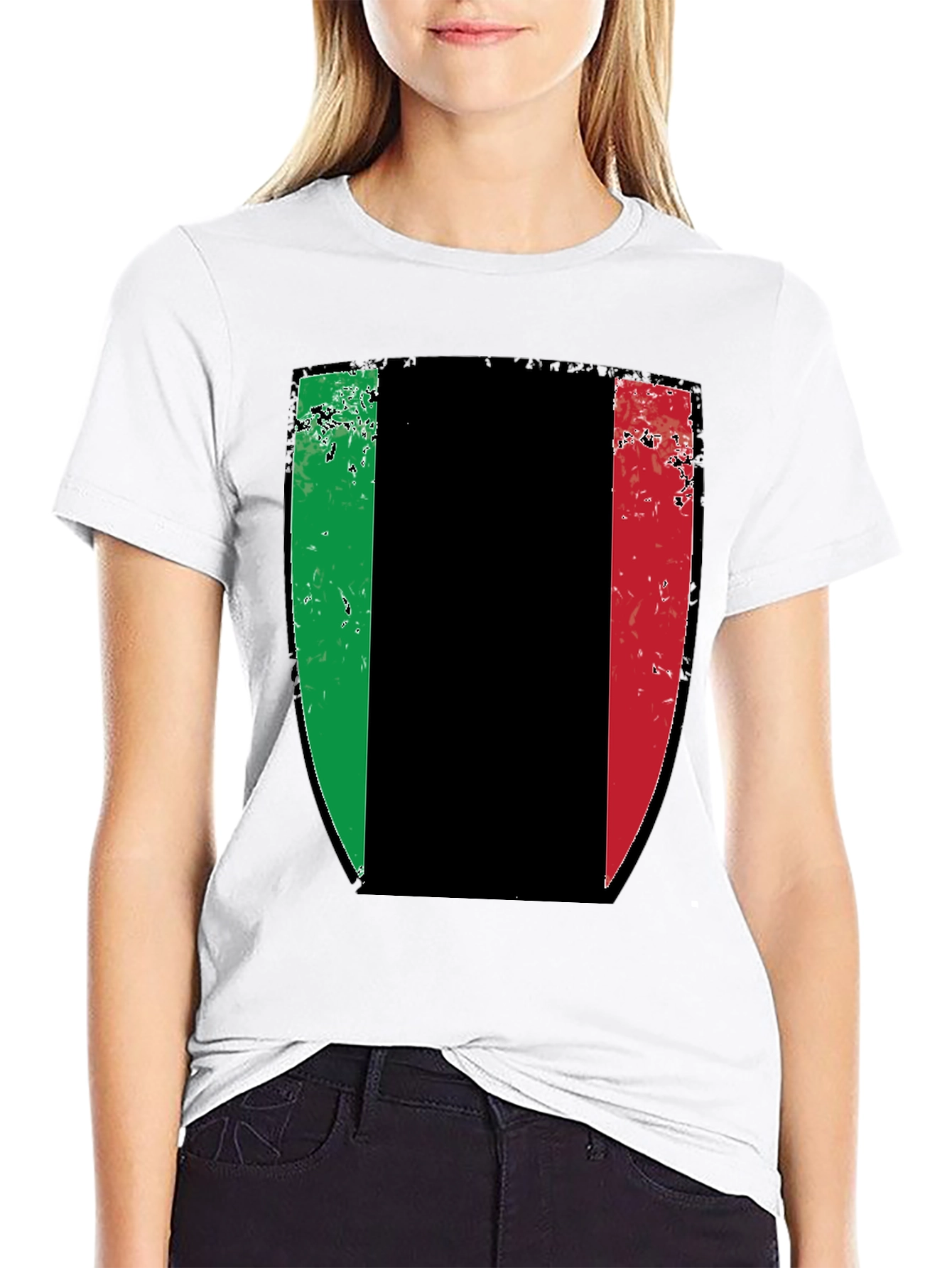 Italian Flag Shield Graphic T-Shirt