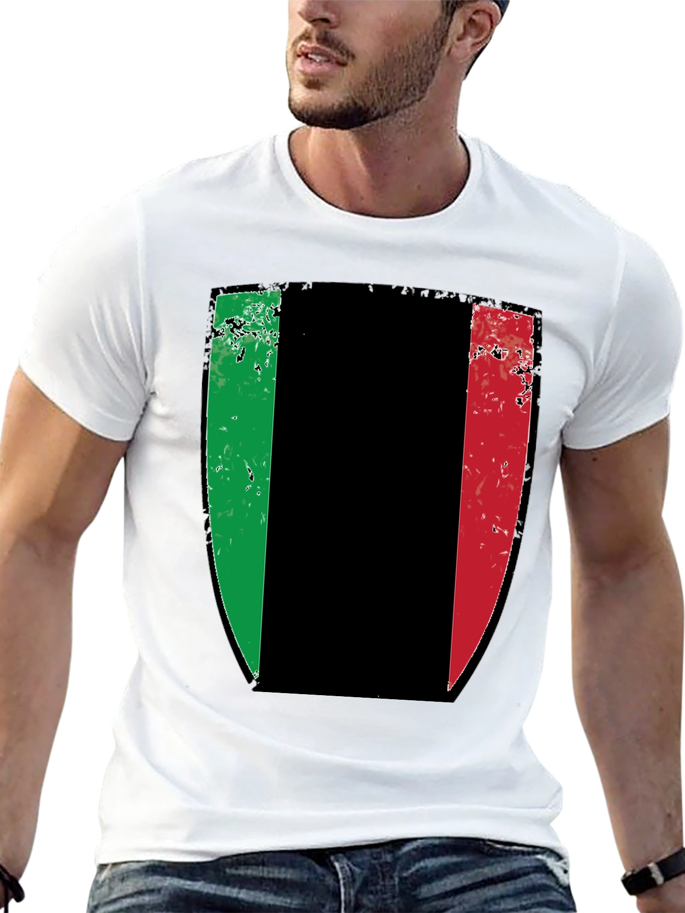 Italian Flag Shield Graphic T-Shirt