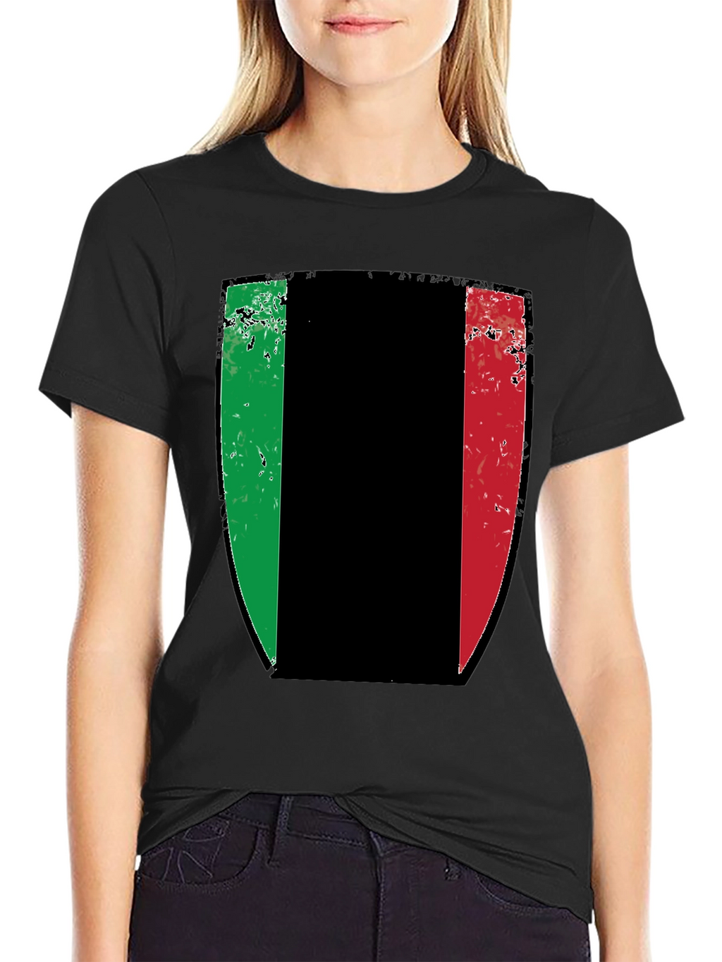 Italian Flag Shield Graphic T-Shirt