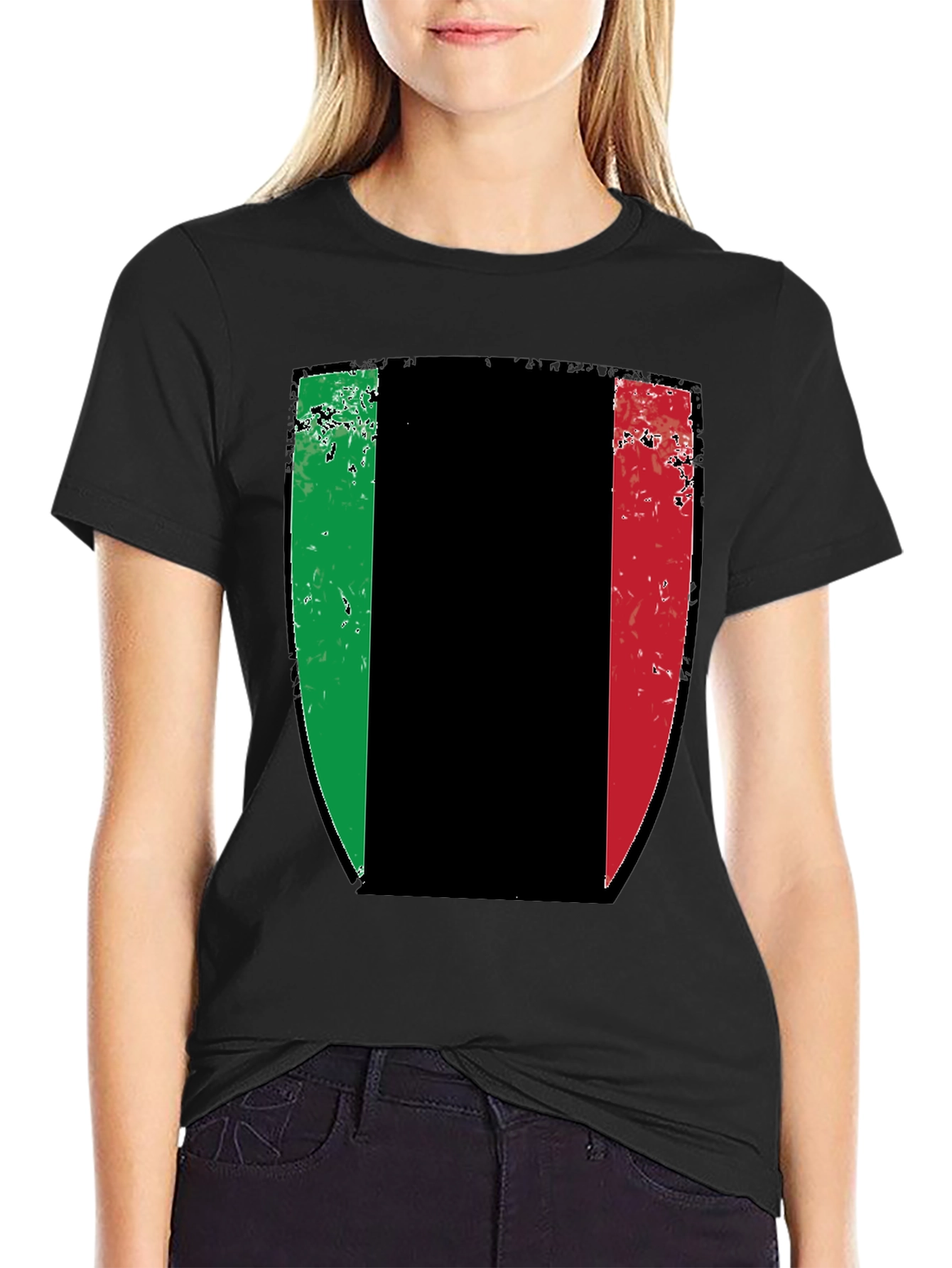 Italian Flag Shield Graphic T-Shirt