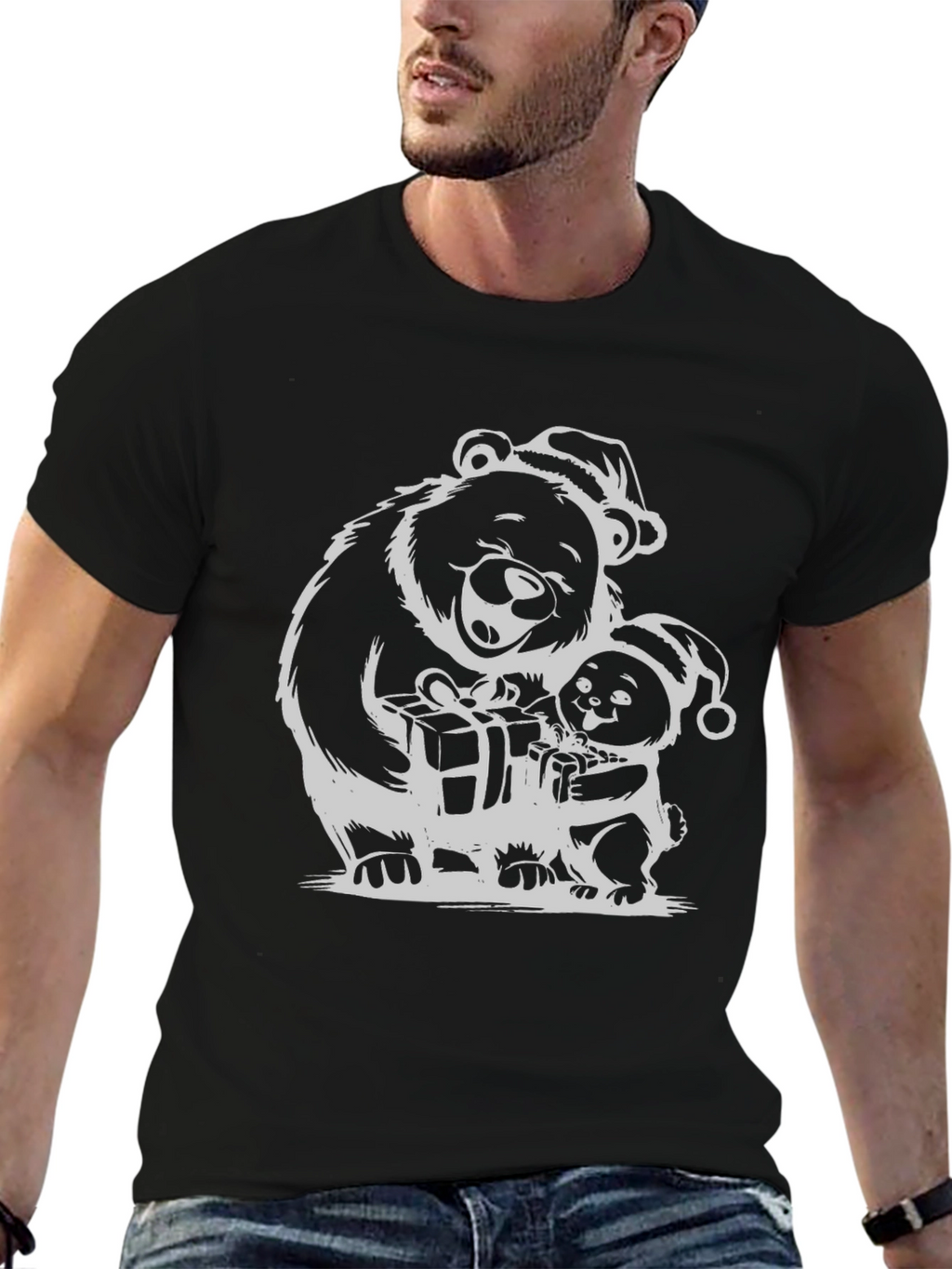 Festive Bear Family Holiday T-Shirt