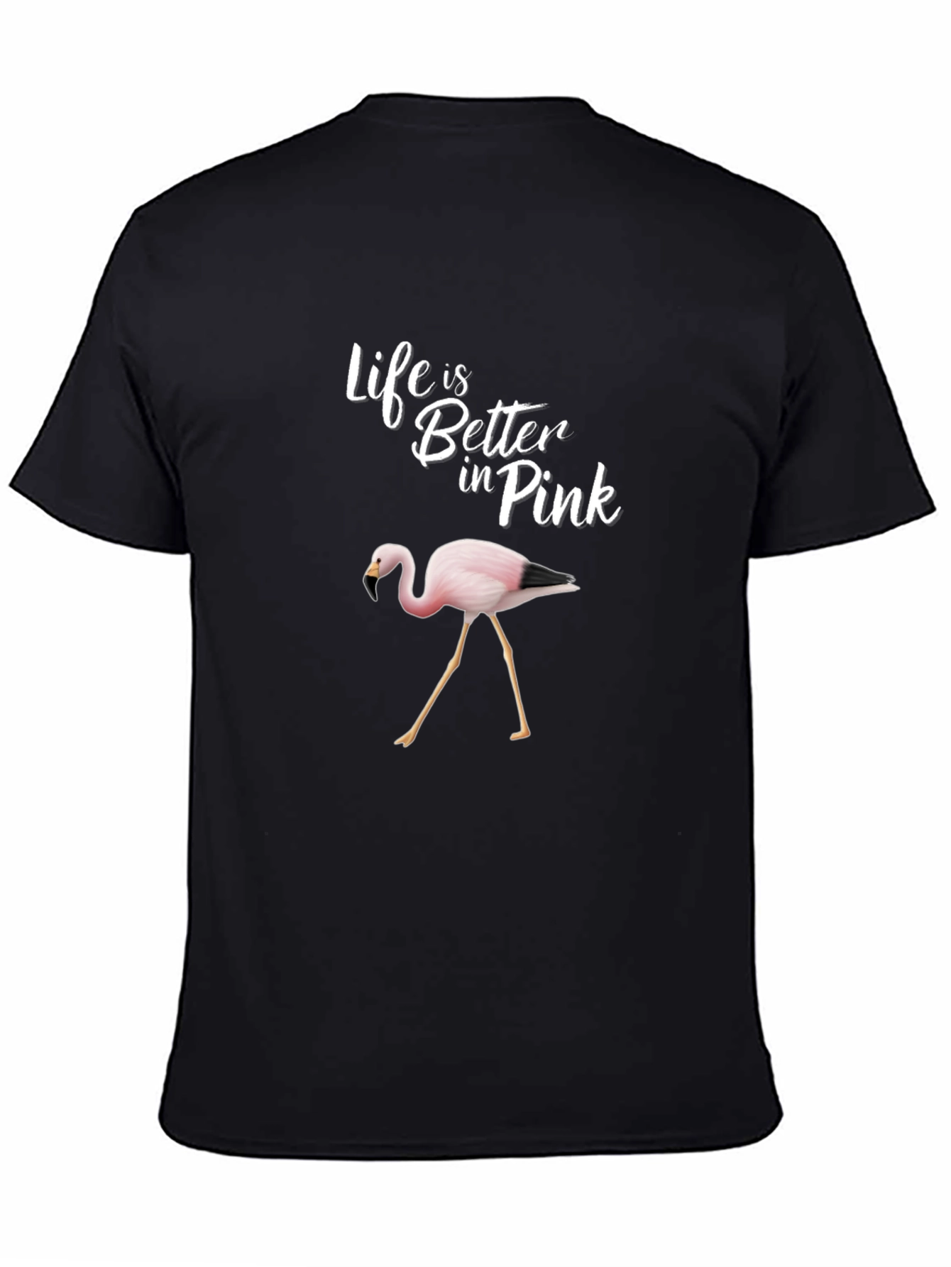 Life is Better in Pink Flamingo Graphic Tee