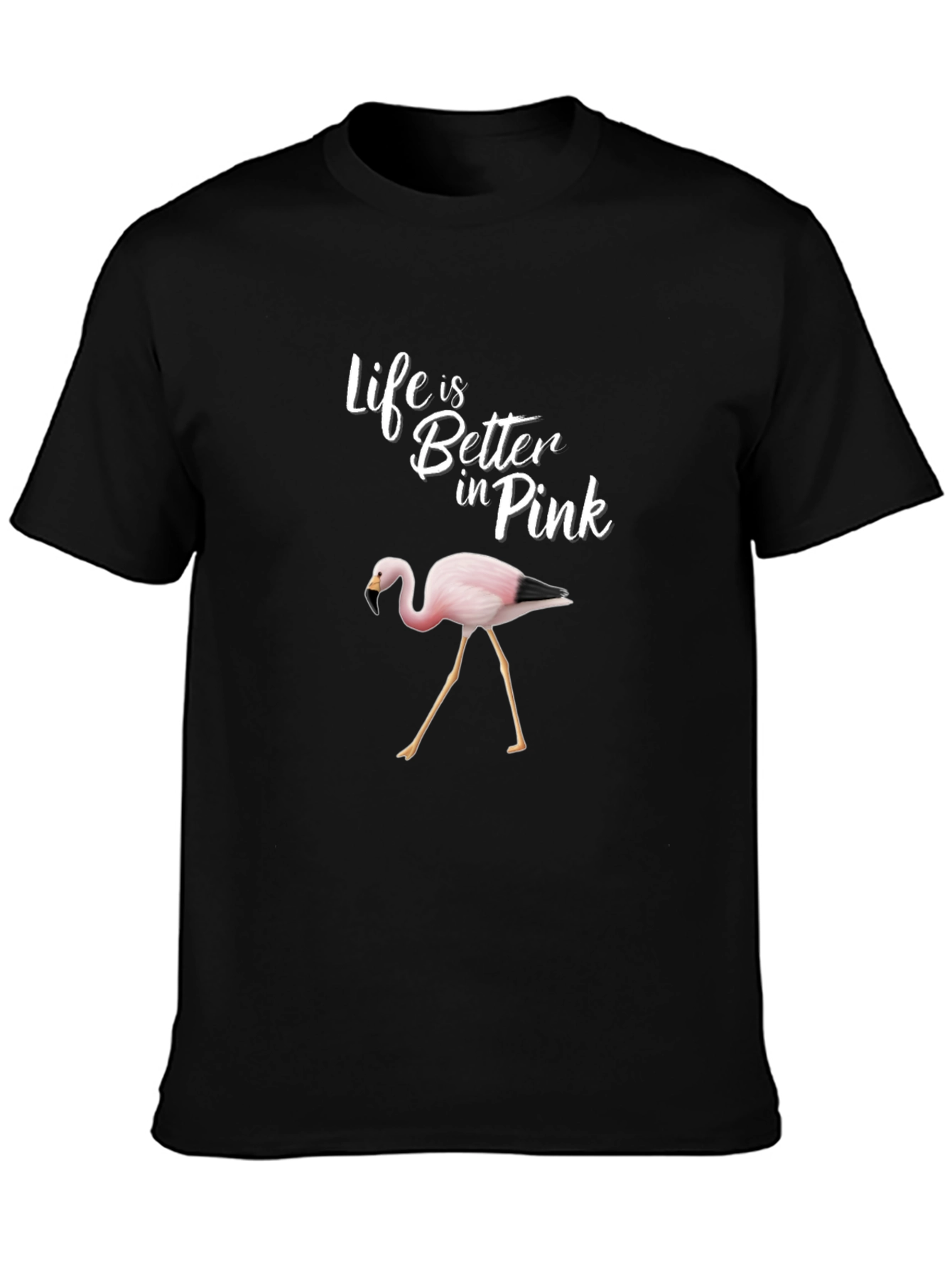 Life is Better in Pink Flamingo Graphic Tee