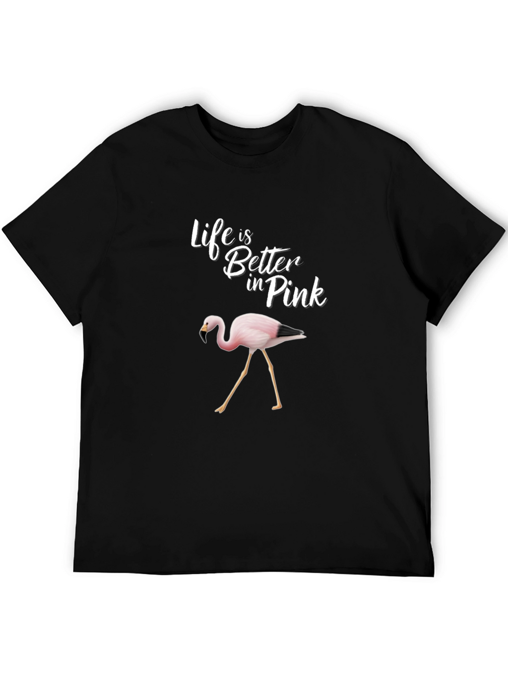Life is Better in Pink Flamingo Graphic Tee