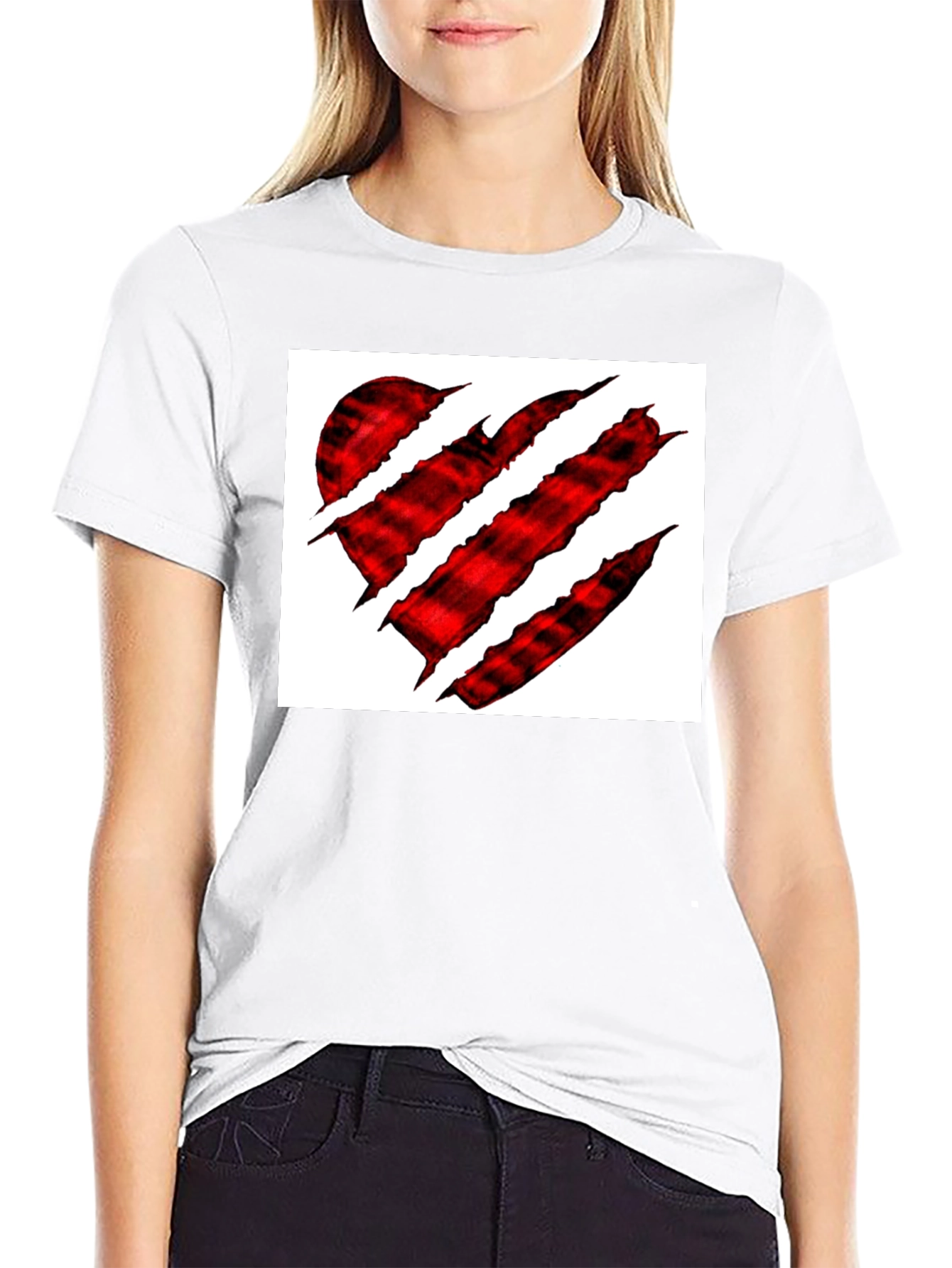 Claw Heart Graphic Black T-Shirt