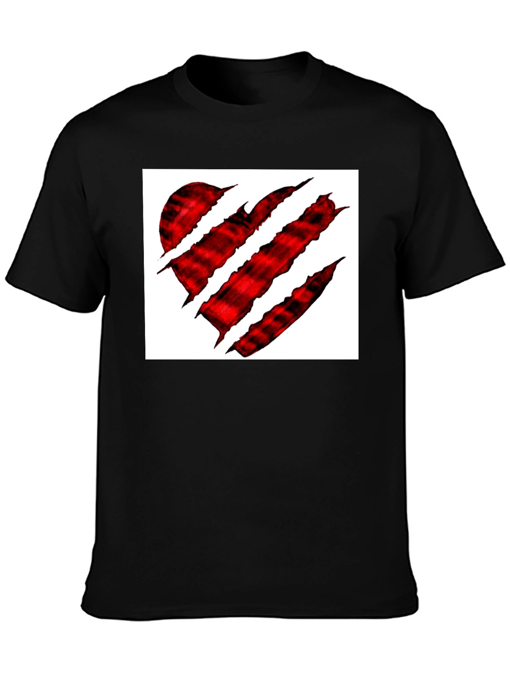 Claw Heart Graphic Black T-Shirt