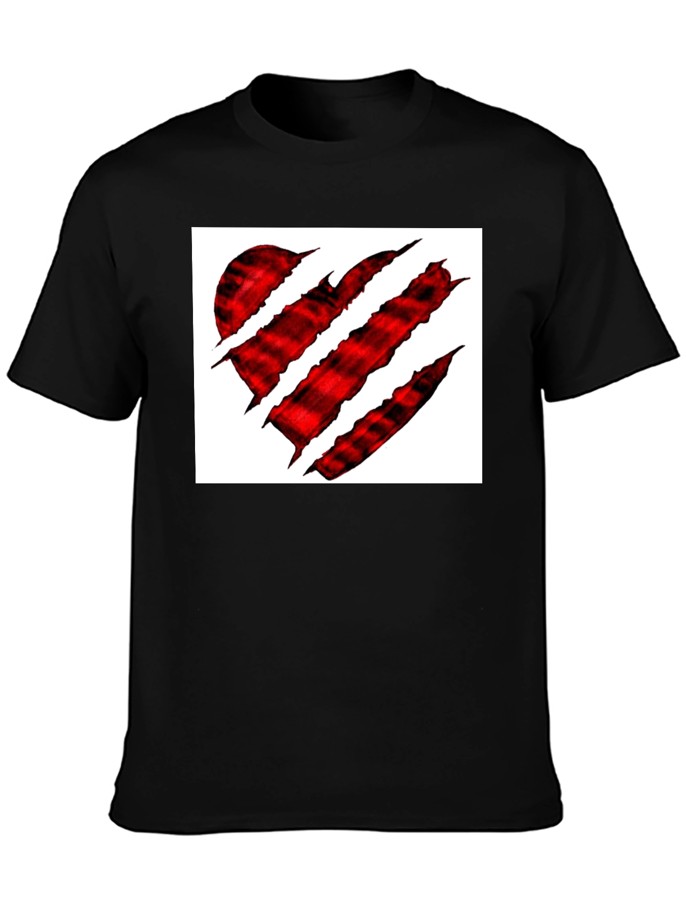 Claw Heart Graphic Black T-Shirt