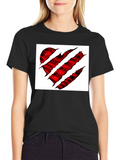Claw Heart Graphic Black T-Shirt