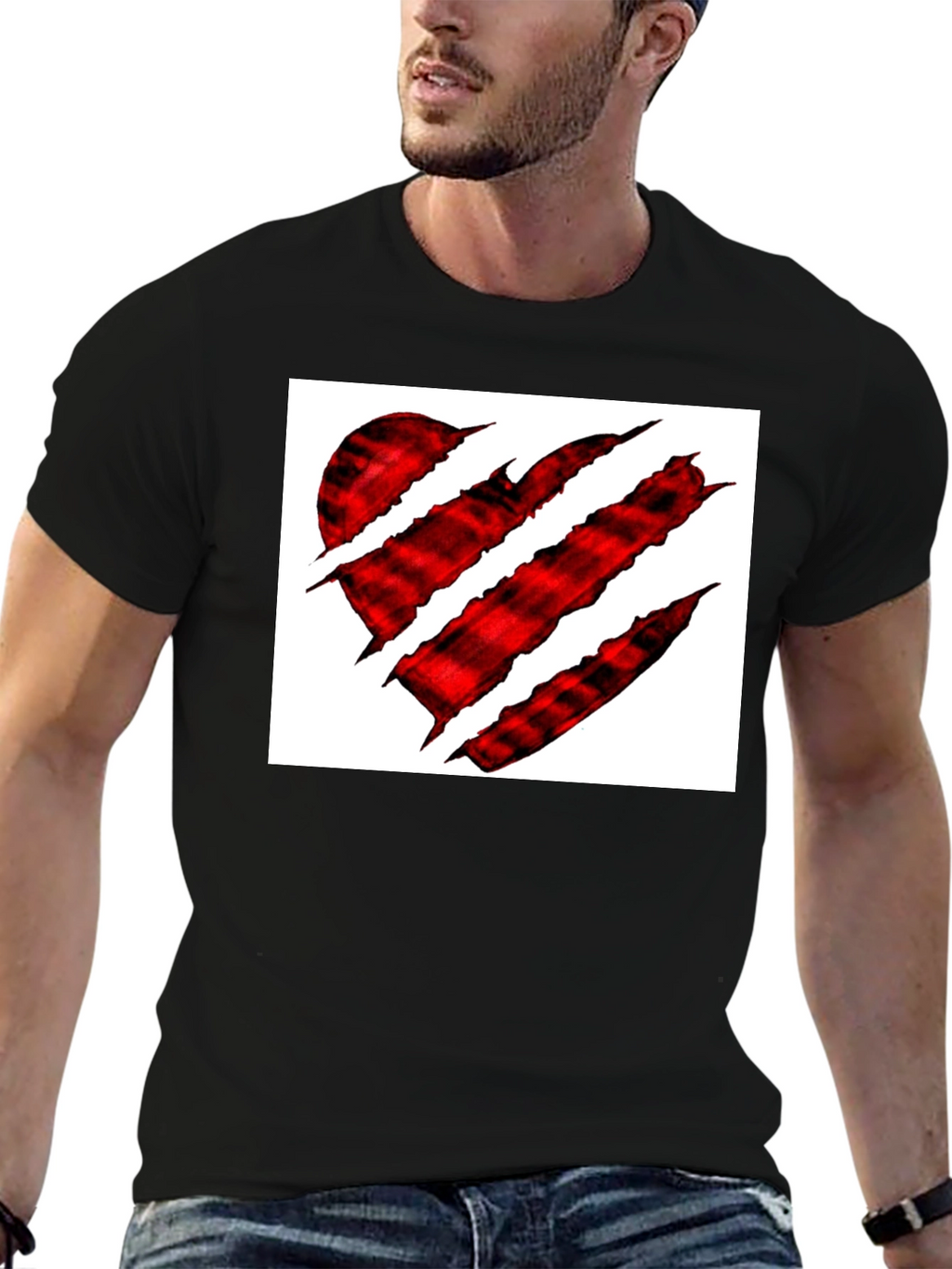 Claw Heart Graphic Black T-Shirt