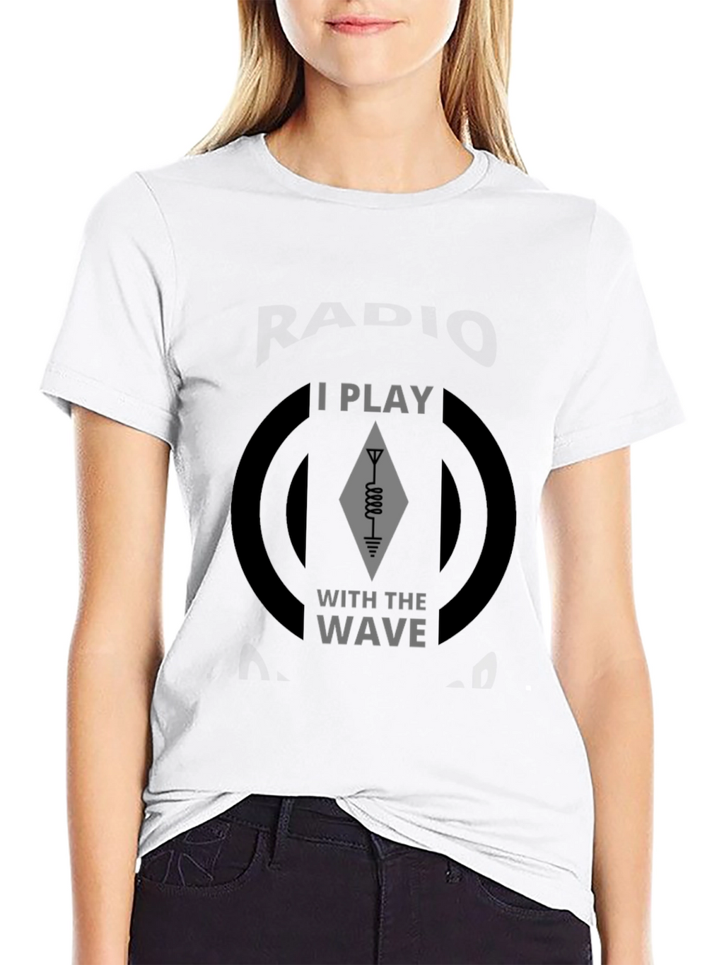 I Play With The Wave Black T-Shirt