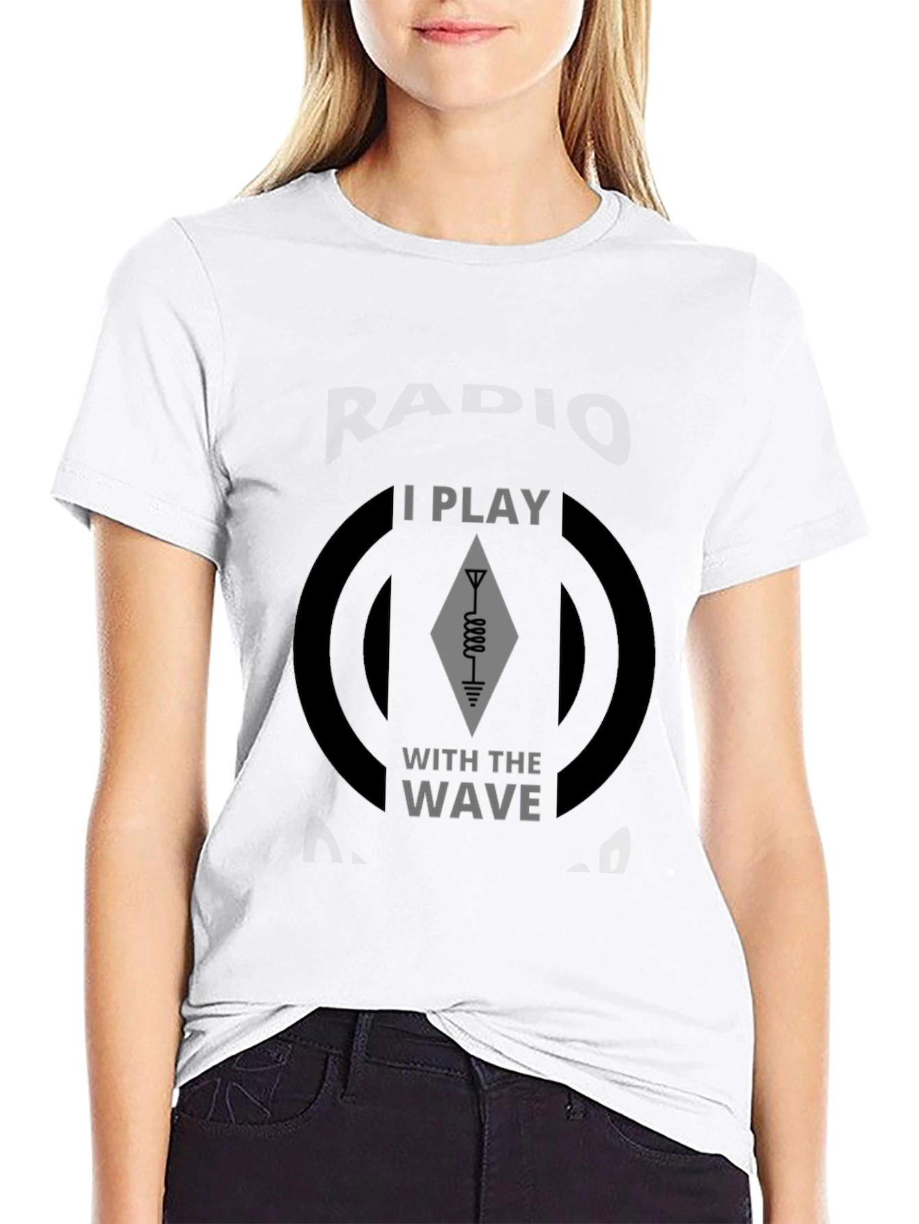 I Play With The Wave Black T-Shirt