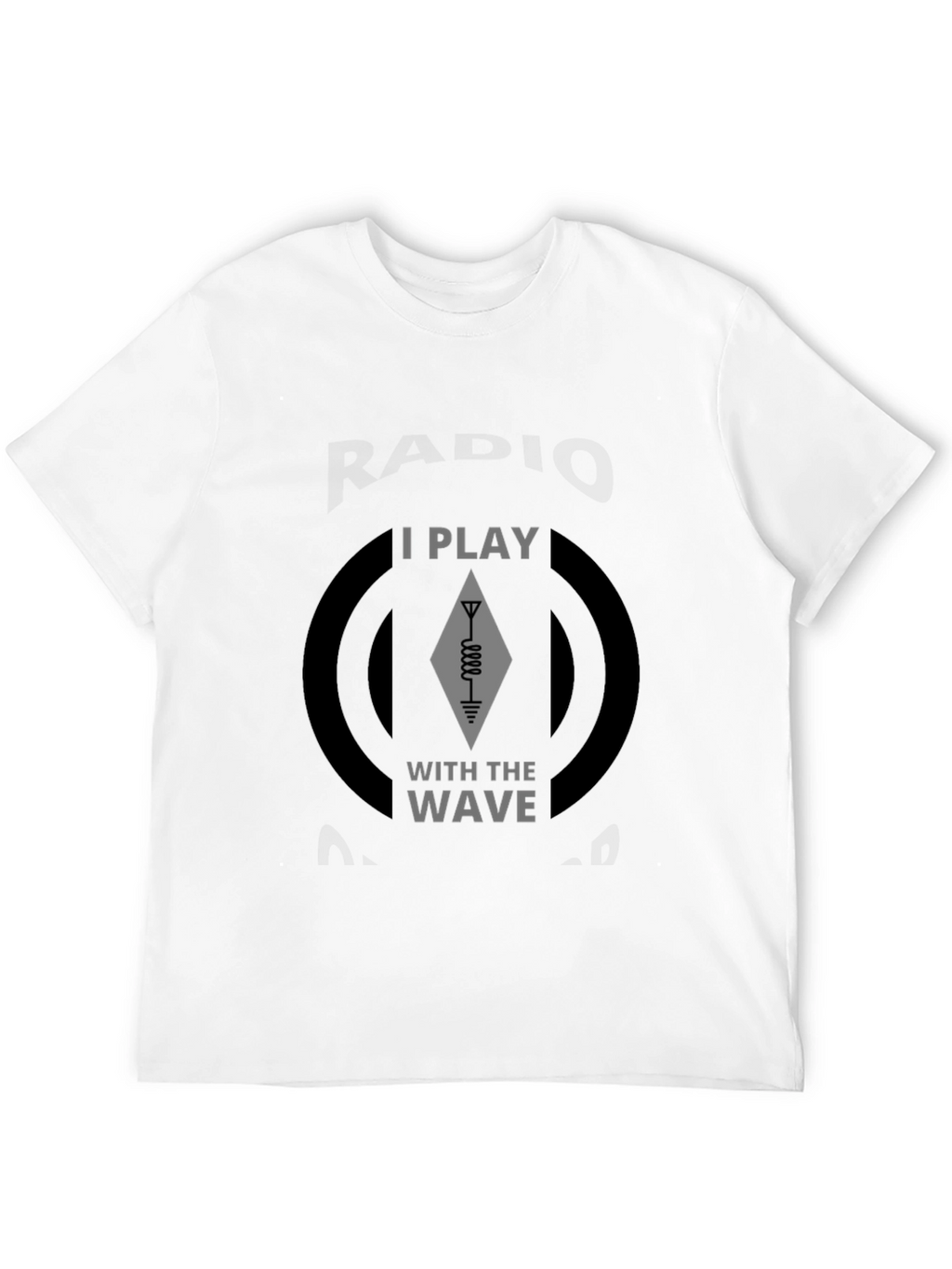 I Play With The Wave Black T-Shirt