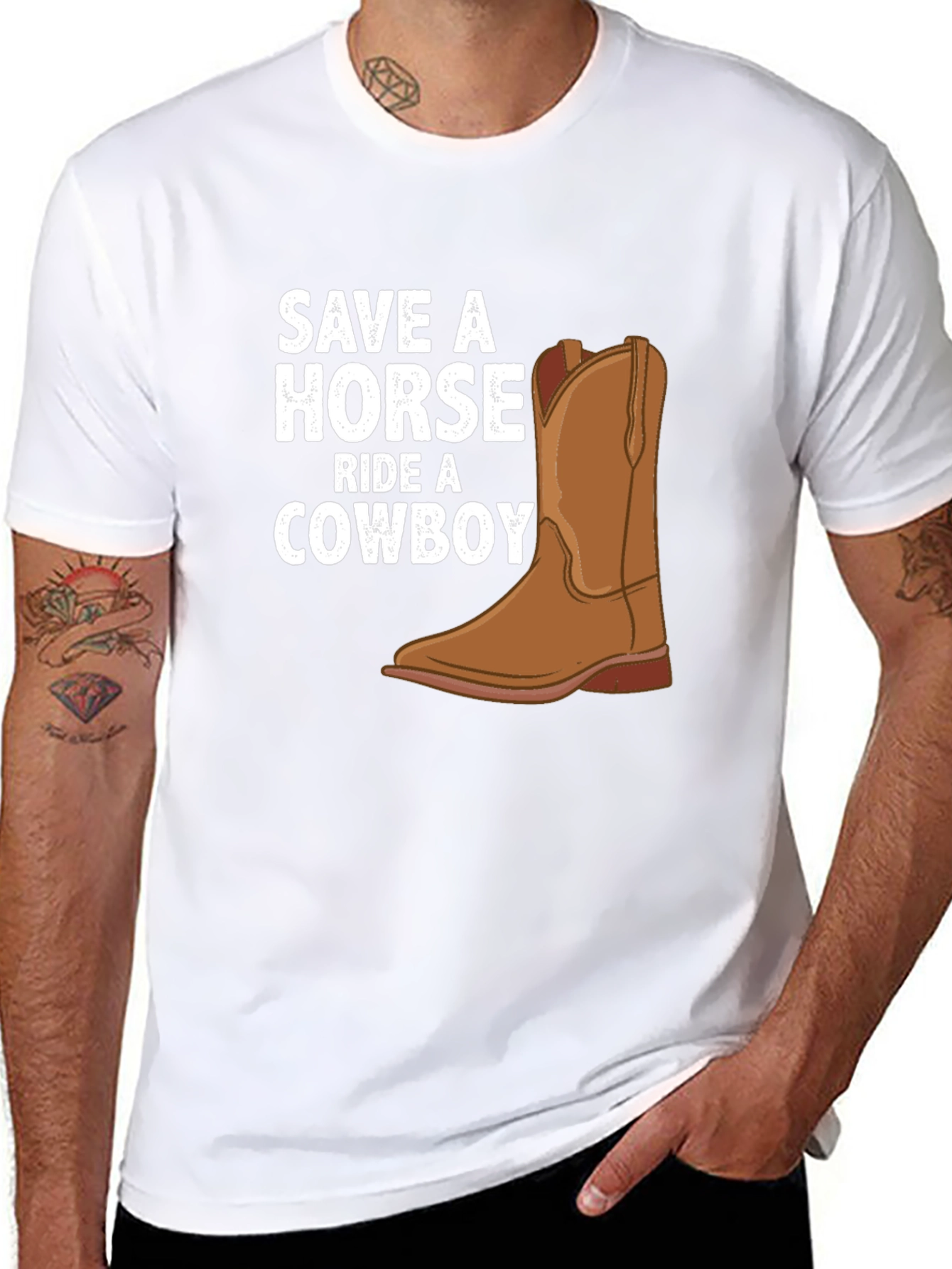 Save A Horse Ride A Cowboy Graphic Tee