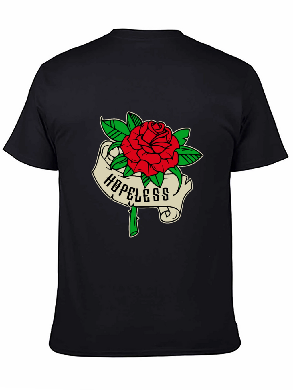 Hopeless Rose Graphic Tee - Black Casual Shirt