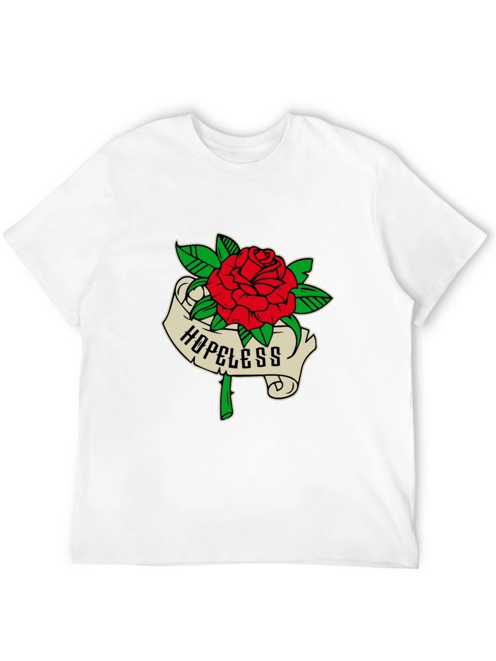 Hopeless Rose Graphic Tee - Black Casual Shirt