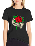 Hopeless Rose Graphic Tee - Black Casual Shirt