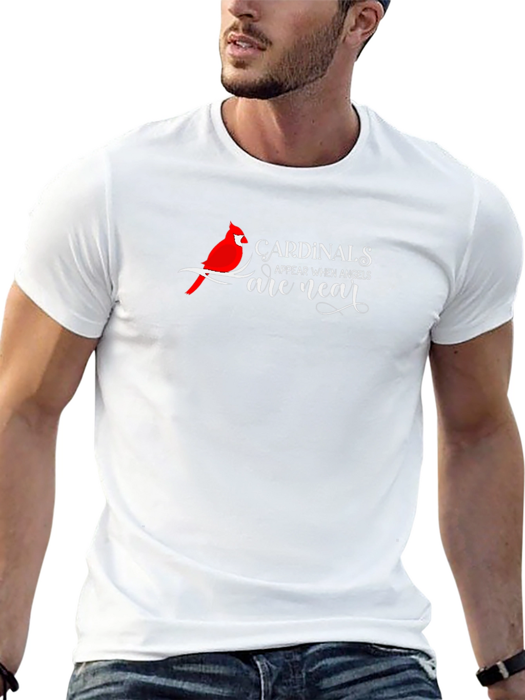 Cardinals Appear When Angels Are Near Black T-Shirt