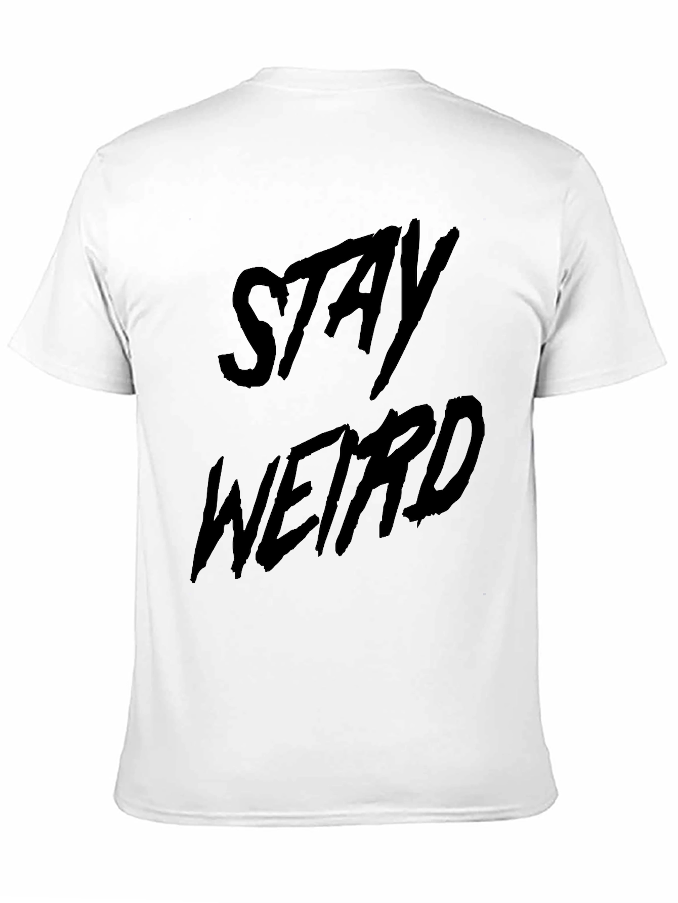 Stay Weird Black Graphic T-Shirt