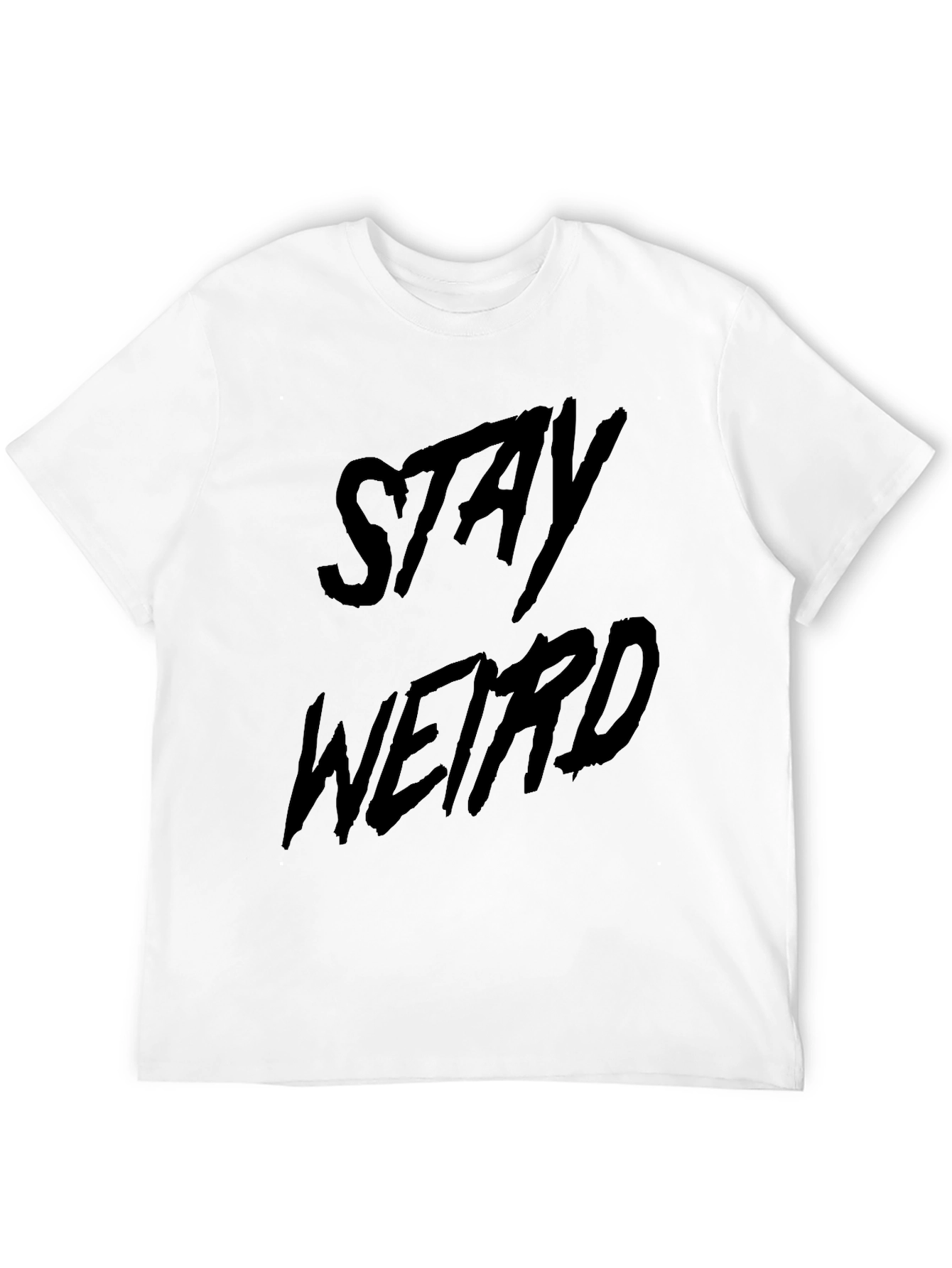 Stay Weird Black Graphic T-Shirt