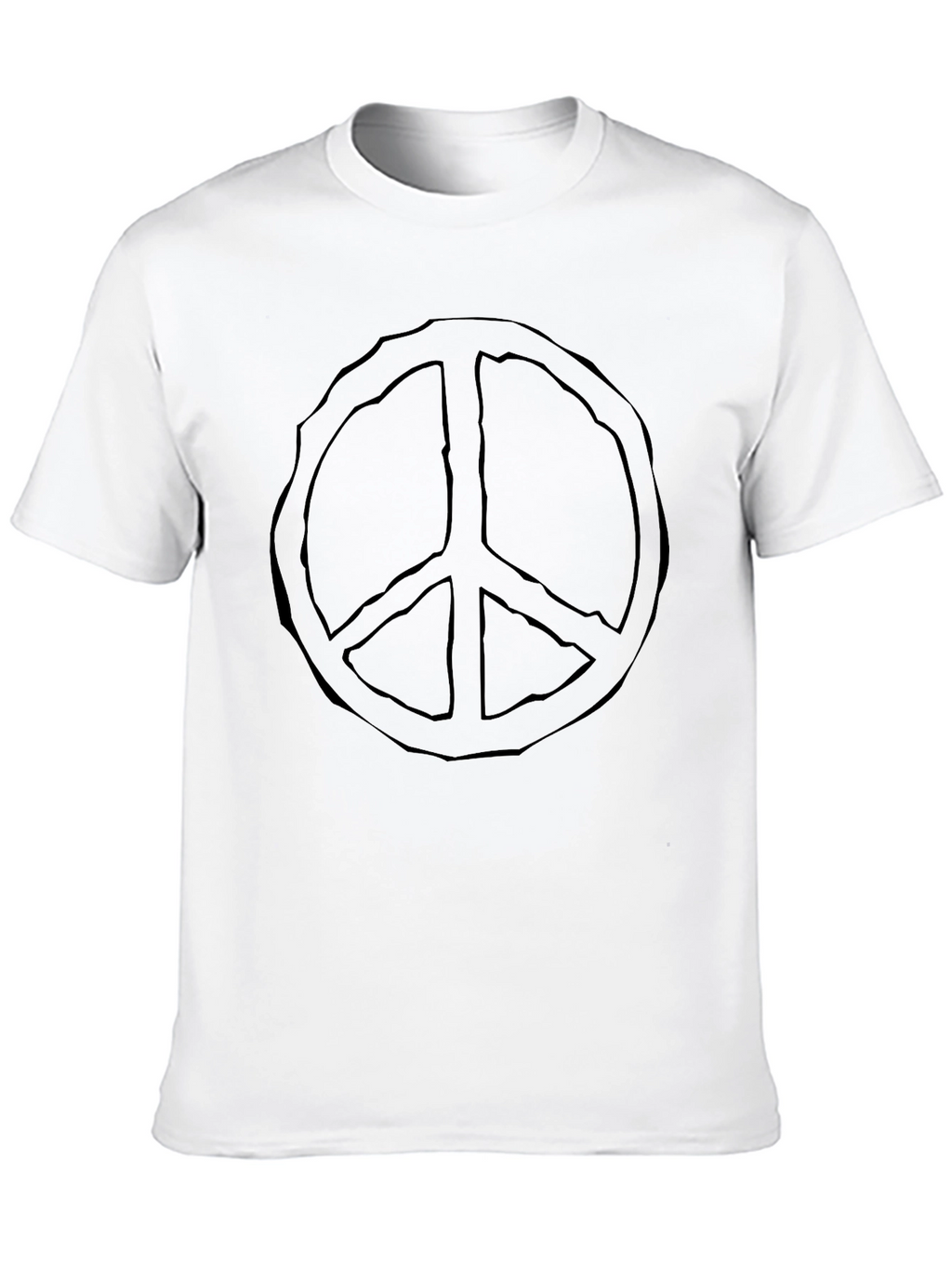 Peace Sign Graphic Black T-Shirt