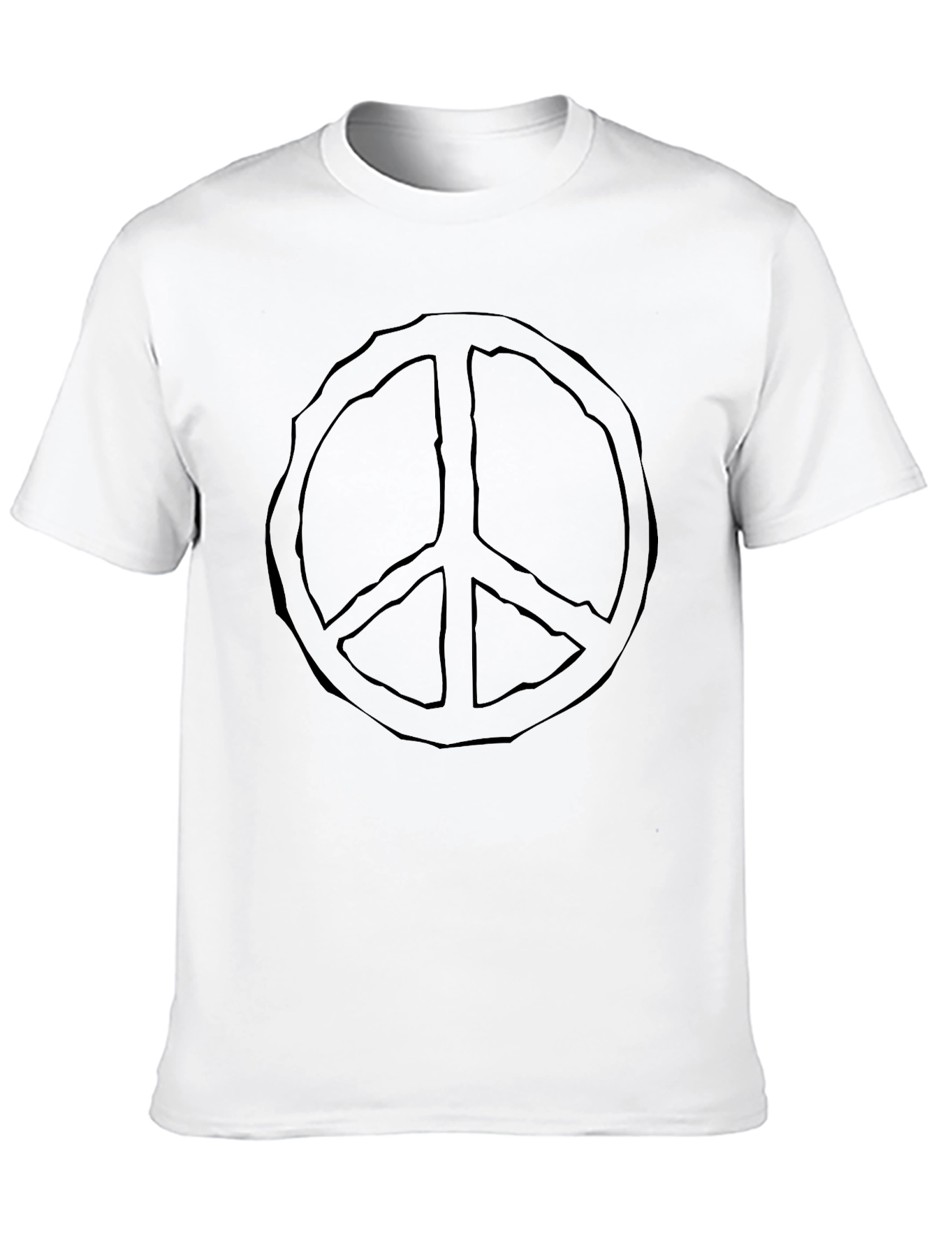 Peace Sign Graphic Black T-Shirt
