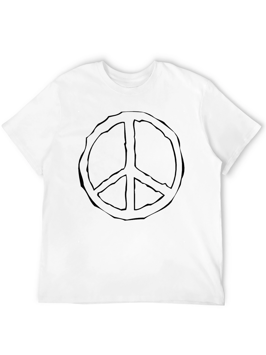 Peace Sign Graphic Black T-Shirt