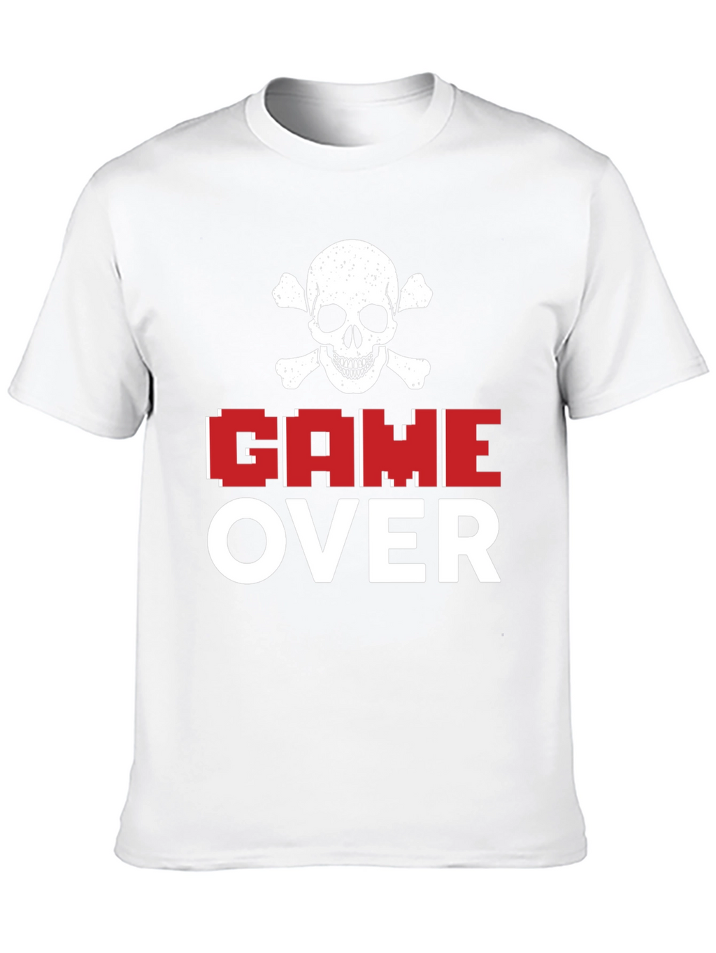 Game Over Skull Graphic T-Shirt
